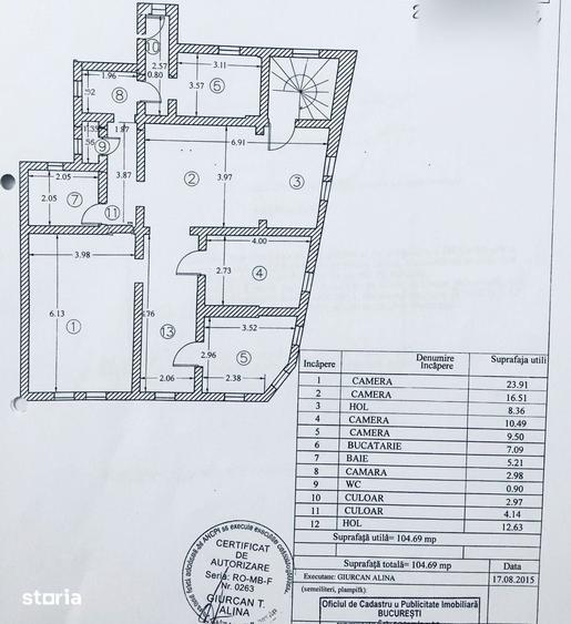 Cotroceni 5 camere, 106mp, 2 bai, centrala, Loc Parcare, demisol inalt - 3