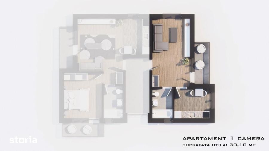 Apartament cu 2 camere în Rediu