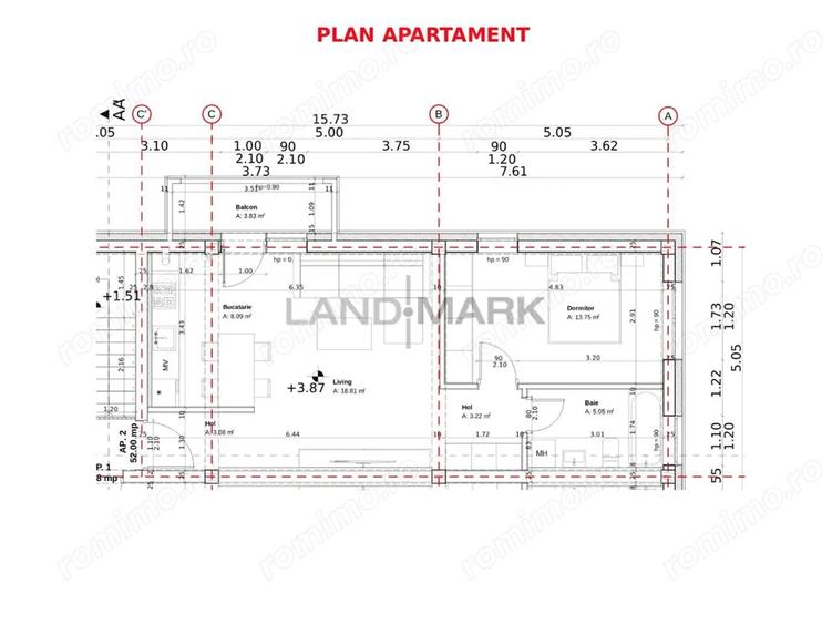 Apartament cu 2 camere în Calea Urseni