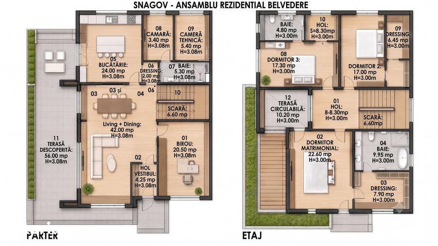 Casă cu 5 camere cu Teren 1200 Mp în Snagov