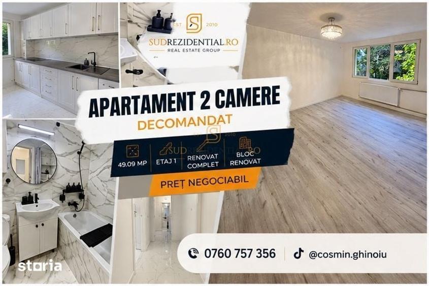 Apartament cu 2 camere decomandat în Giurgiului