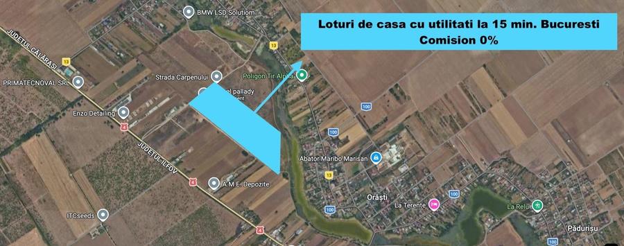 Teren Construcții intravilan de 529 mp, în Frumușani
