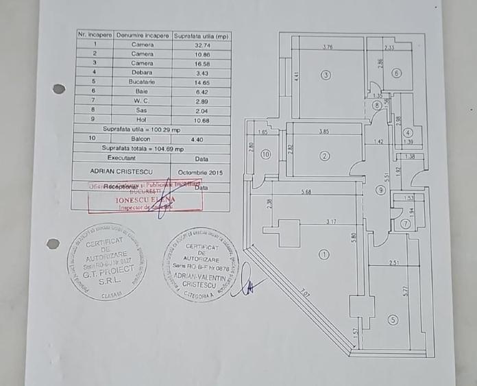 Apartament cu 3 camere decomandat, mobilat în Bucureștii Noi