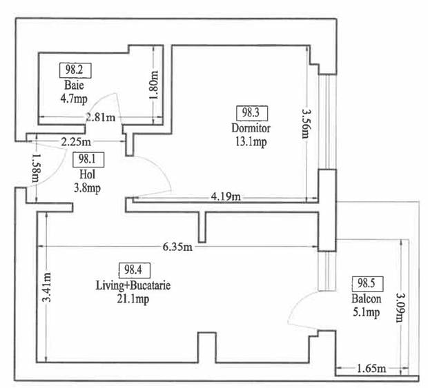 Apartament cu 2 camere decomandat, mobilat în Central