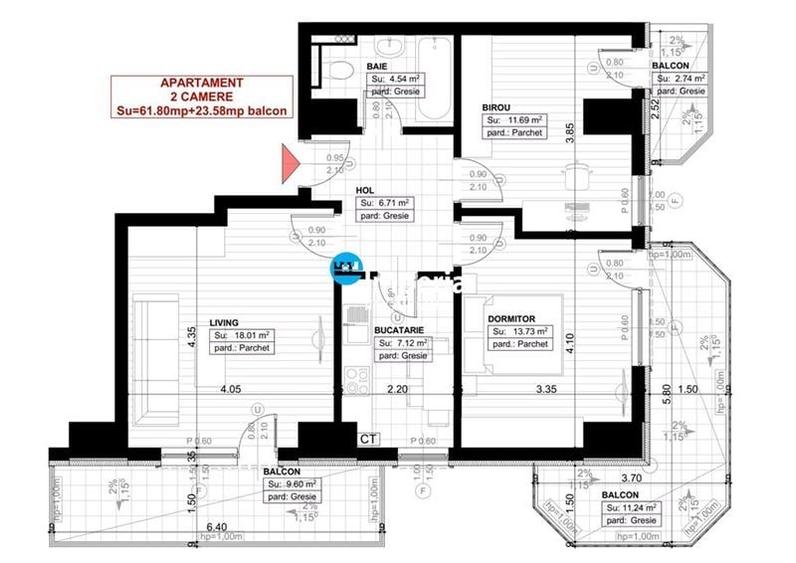 Apartament cu 3 camere decomandat în Copou