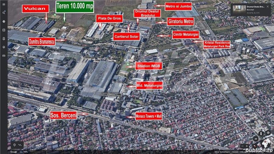 Teren de 10000 mp, în Metalurgiei