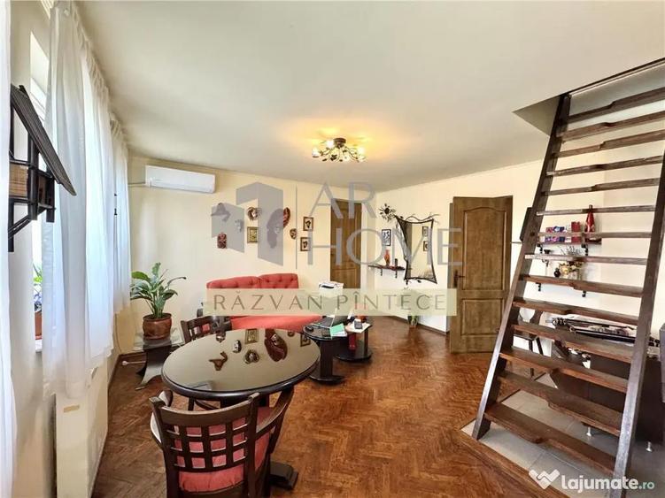 Apartament cu 5 camere decomandat, mobilat în Cantacuzino