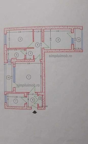 Apartament cu 3 camere semidecomandat în Alexandru Obregia