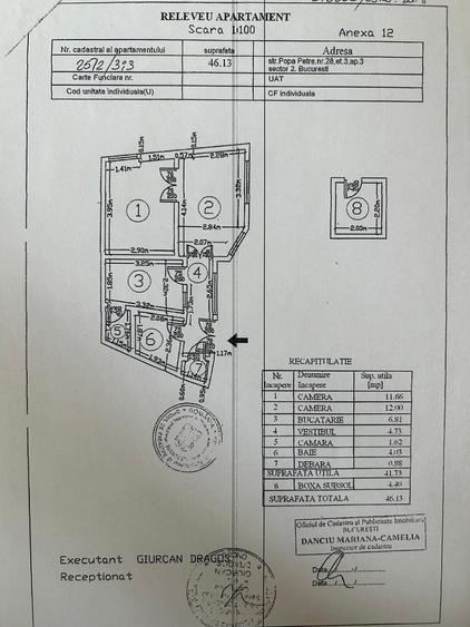 Apartament cu 2 camere semidecomandat în Central