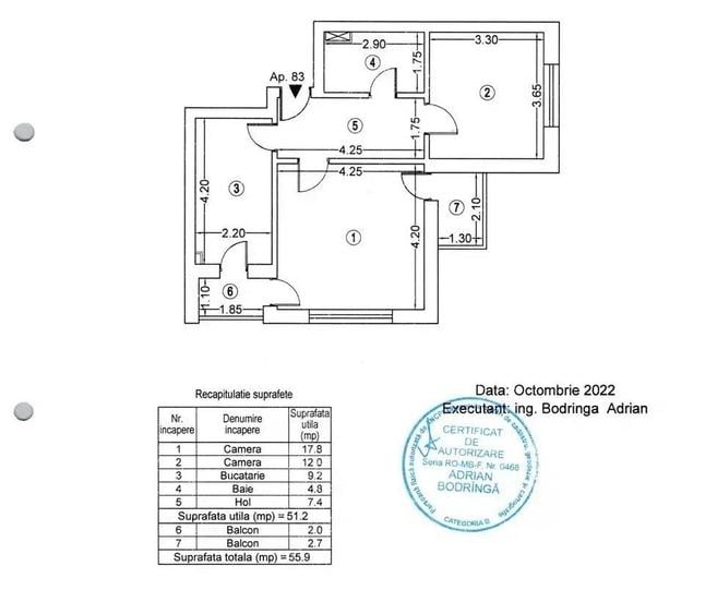 Apartament 2 camere - Proiect Design Exigent - Direct Propietar - 7