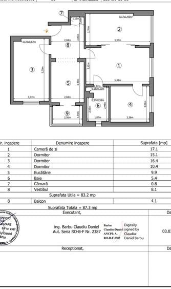 Apartament cu 4 camere în Crângași