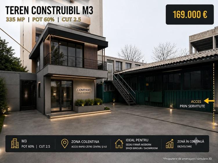 Teren Construcții intravilan de 335 mp, în Colentina