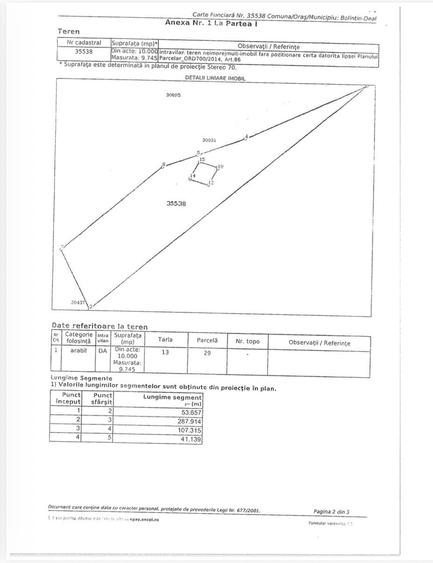 Teren Construcții intravilan de 9745 mp, în Bolintin-Deal