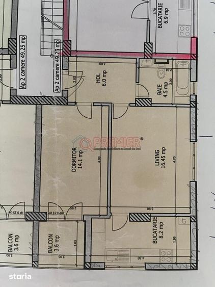 Apartament cu 2 camere decomandat în Central