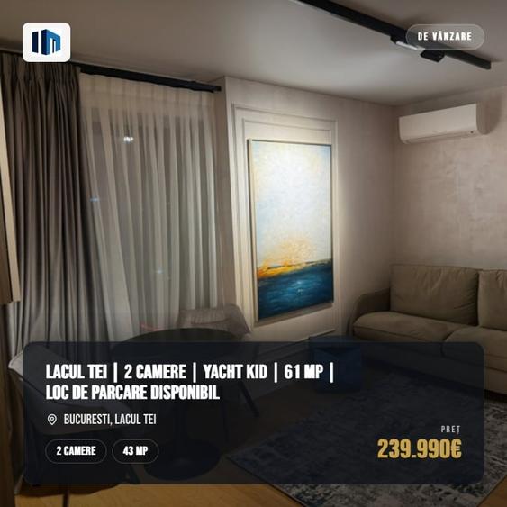 Apartament cu 2 camere semidecomandat, mobilat în Lacul Tei