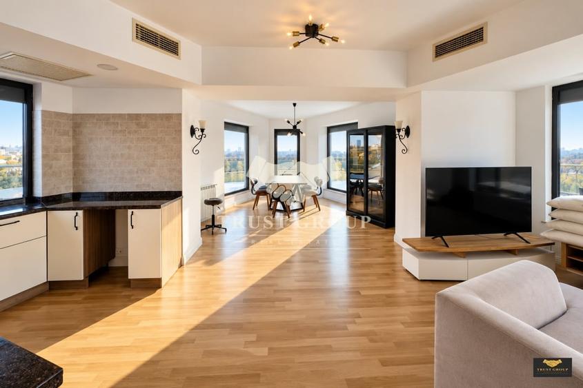 Apartament cu 5 camere decomandat, mobilat în Herăstrău