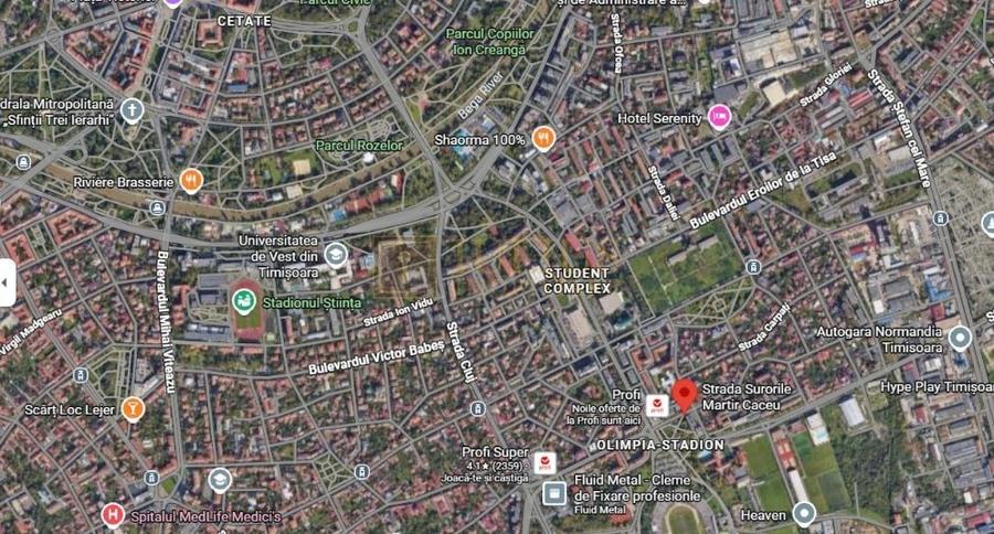 Apartament cu 3 camere semidecomandat, mobilat în Olimpia-Stadion