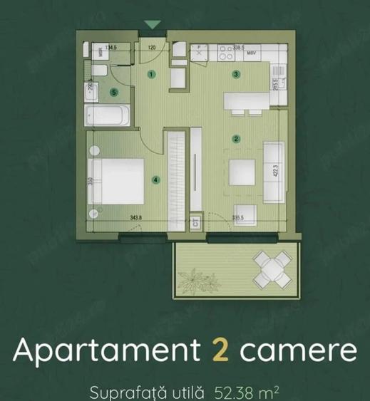 Apartament cu 2 camere decomandat, mobilat în Băneasa