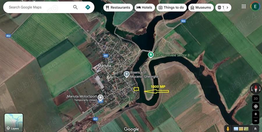 Teren de 1000 mp, în Măriuța