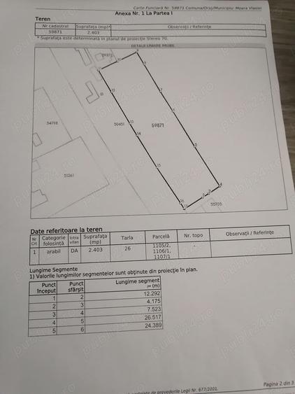 Vanzare teren 2400mp plus teren 1100mp Moara Vlasiei( cel de 1100mp intrare in 2400mp)teren casa - 1