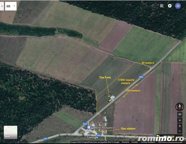 Vand teren padurea Bucovat - 9 km de Craiova - cu deschidere de 350m la drum judetean - 8