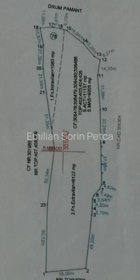 Teren de 9205 mp, în Roșia