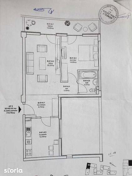 Vand ap 2 camere + boxa, 70mp, complex residential Ghica Plaza - 8