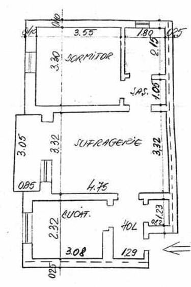 Apartament cu 2 camere semidecomandat în Central