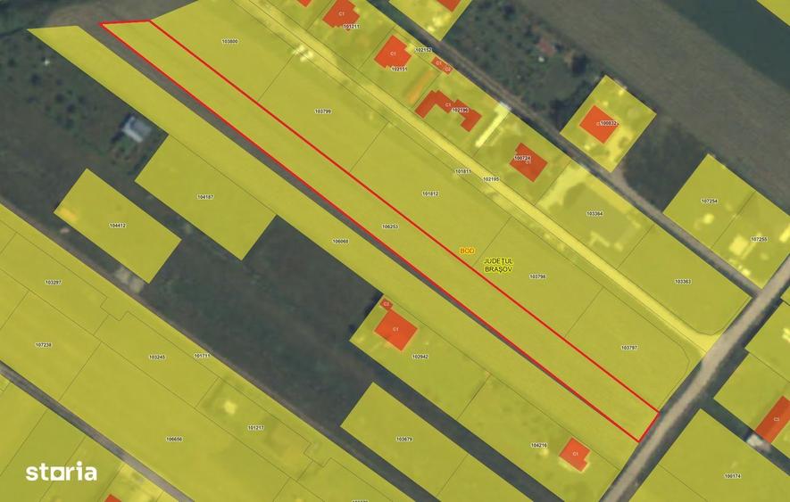 Oportunitate Bod: Teren 2500mp intravilan, utilita?i, zona lini?tita - 2