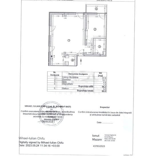 Apartament cu 2 camere, mobilat în Berceni