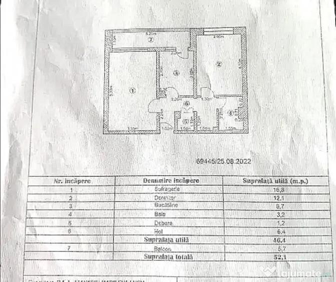 Apartament cu 2 camere decomandat în Micro 20