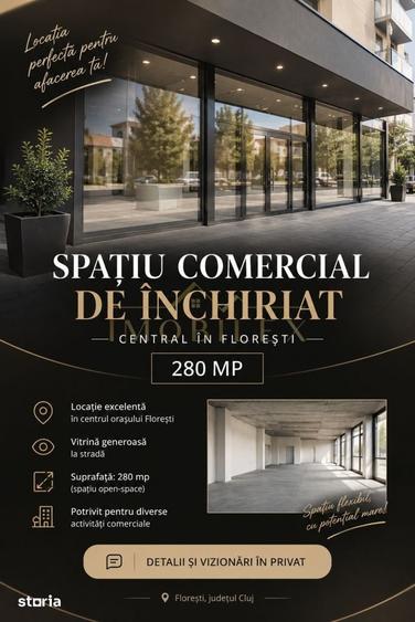 Spațiu comercial, de 280 mp, în Florești