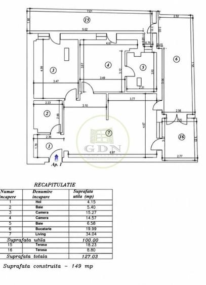 Apartament Premium 3 Camere | 100 mp Utili | 2 Terase | Parcare Subter - 15