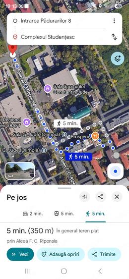 Apartament cu 2 camere semidecomandat, mobilat în Complex Studențesc