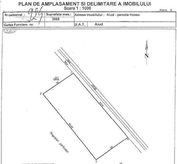 Teren agricol extravilan de 3000 mp, în Aiud
