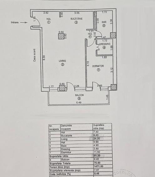 Apartament cu 2 camere decomandat în Ultimul leu