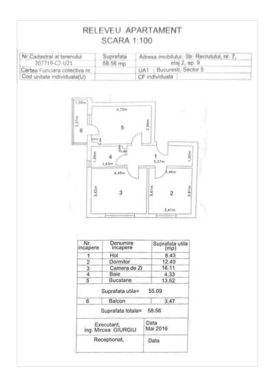Apartament cu 4 camere decomandat în Băneasa