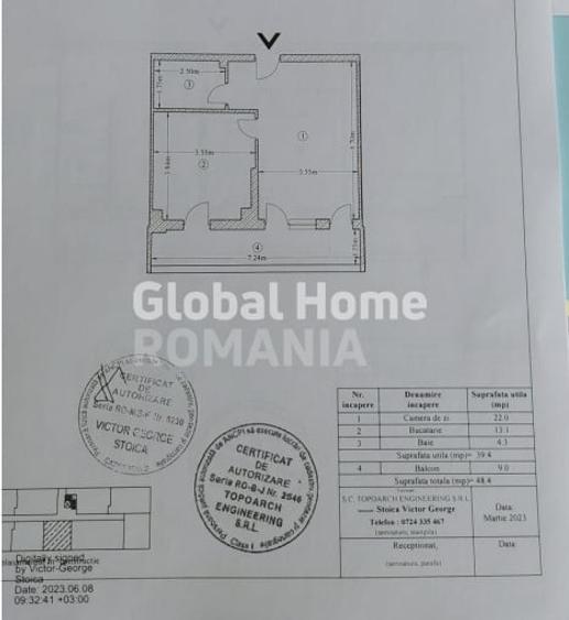Apartament cu 2 camere semidecomandat, mobilat în Militari