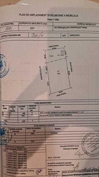 Teren de 2237 mp, în Sabangia