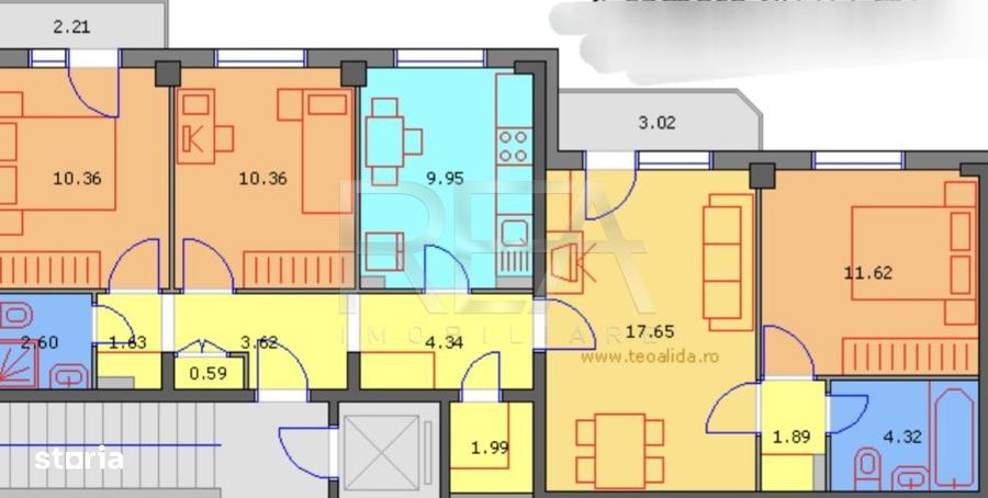Apartament cu 4 camere semidecomandat în Ghencea