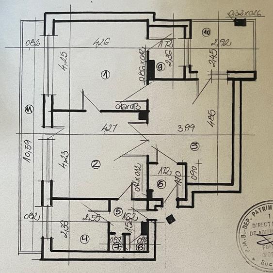 Apartament cu 3 camere circular în Unirii