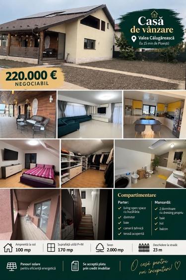 Casă cu 4 camere în Valea Călugărească