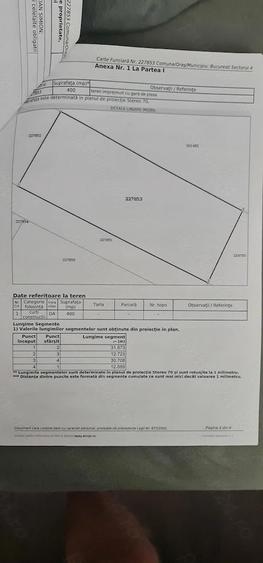 Teren intravilan construibil, Bucure?ti, sector 4, 400 mp, zona M2, urbanism P+4 - 3