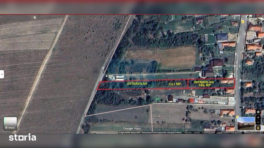 Teren de 3006 mp, în Preajba