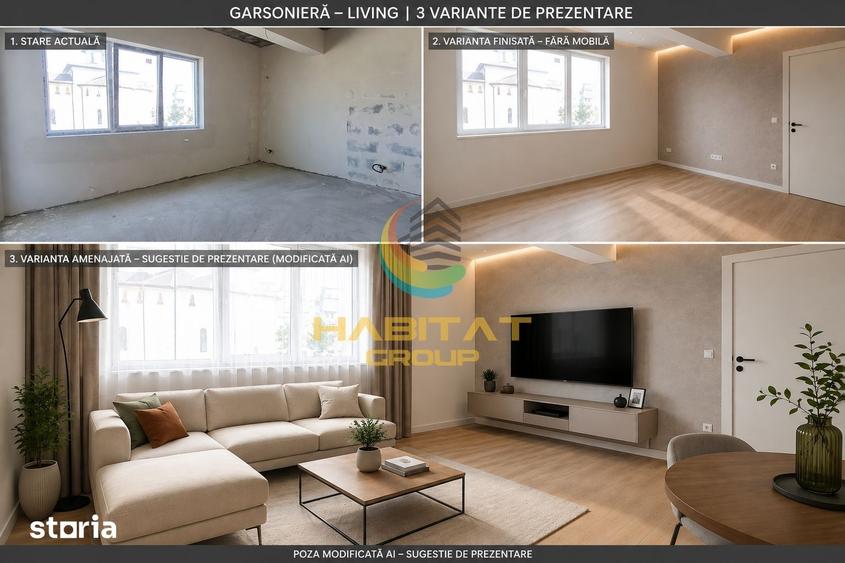 Garsonieră decomandată în Central