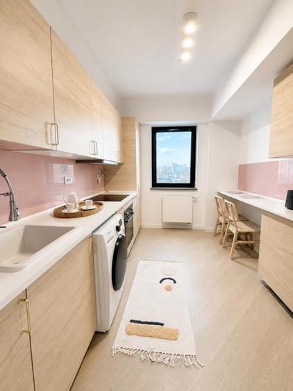 Apartament cu 2 camere semidecomandat, mobilat în Pipera