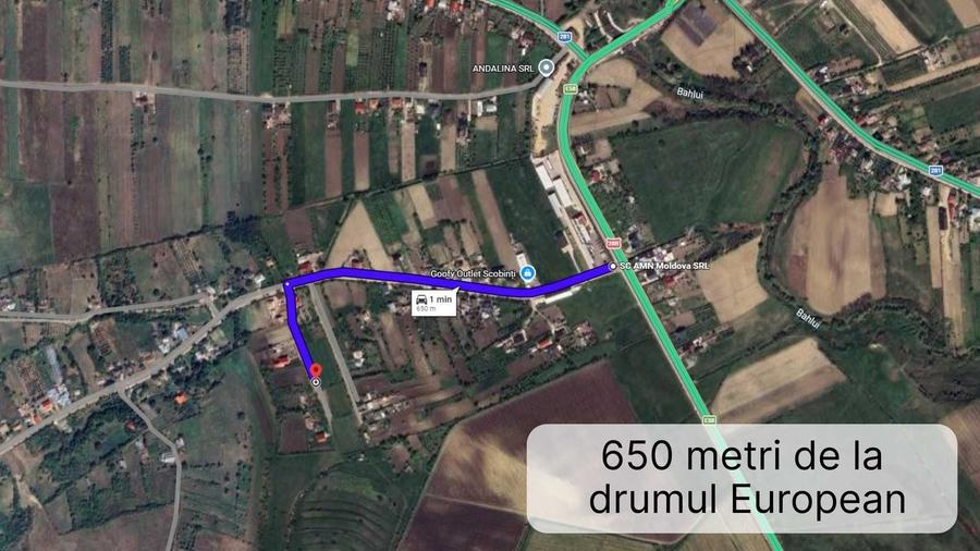 Teren de 1800 mp, în Scobinți