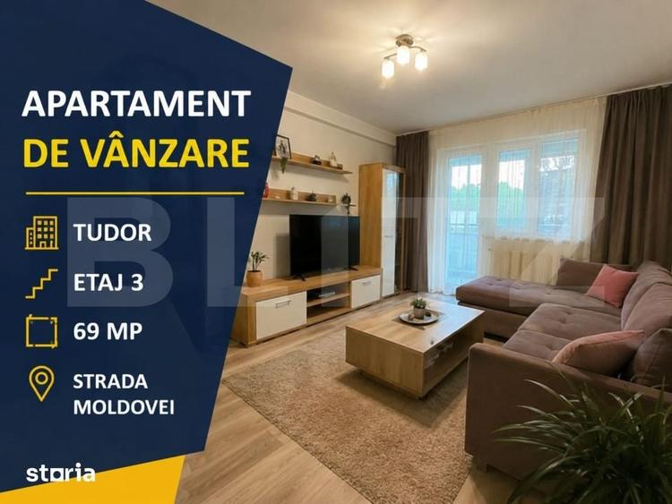 Apartament cu 3 camere decomandat în Tudor Vladimirescu