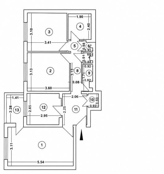 Apartament cu 3 camere în Basarabia