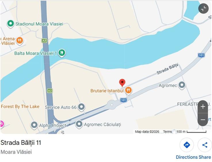 Teren Construcții intravilan de 1333 mp, în Moara Vlăsiei